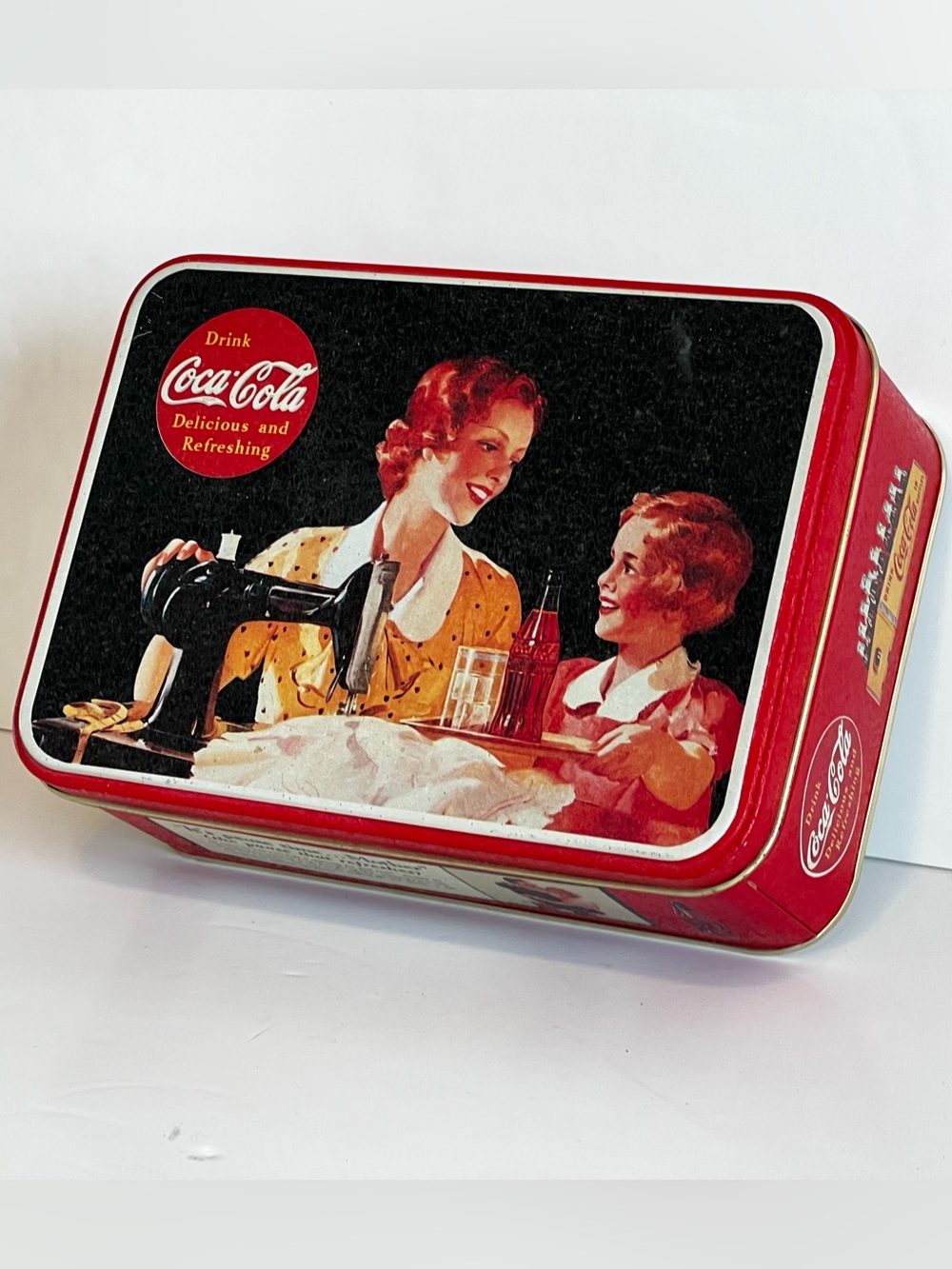 Collectible 90’s Coca-Cola Tin Can "It's Pause Time... Mother"  Vintage Tin Box